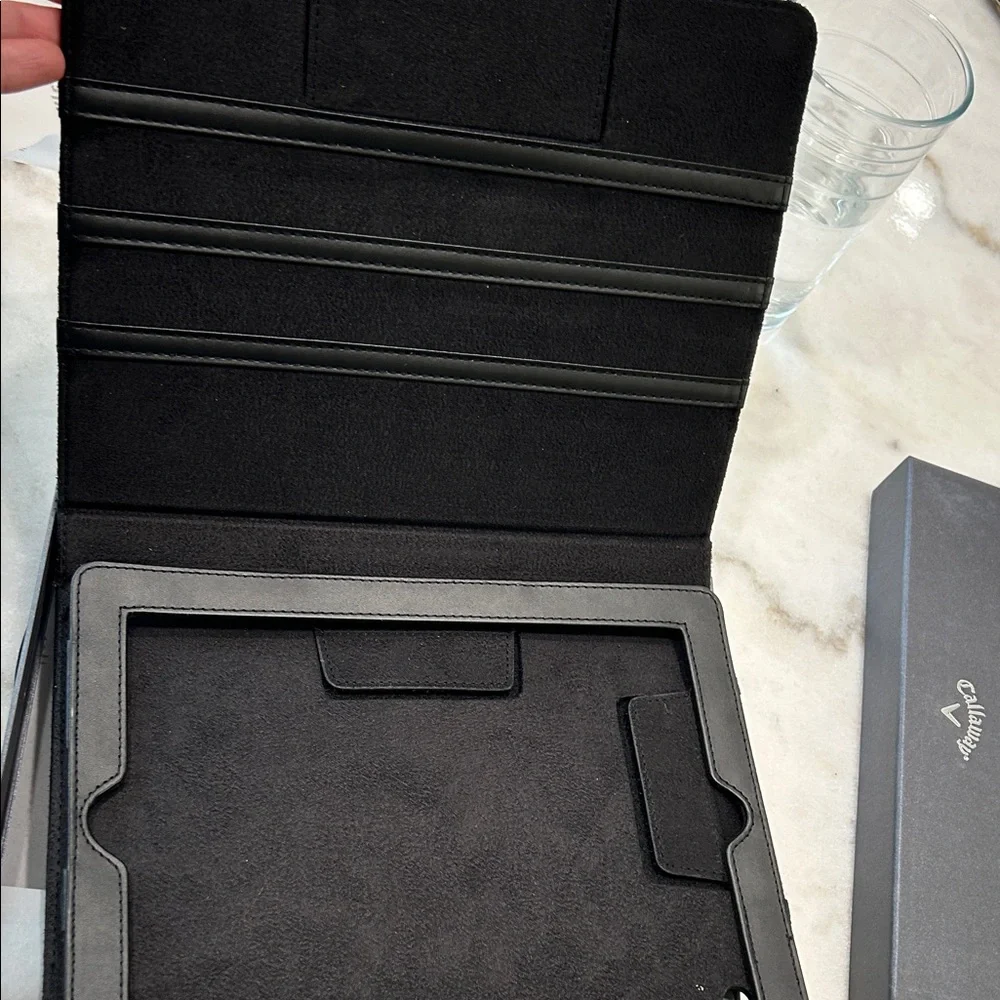 Callaway Black Leather Laptop Cover